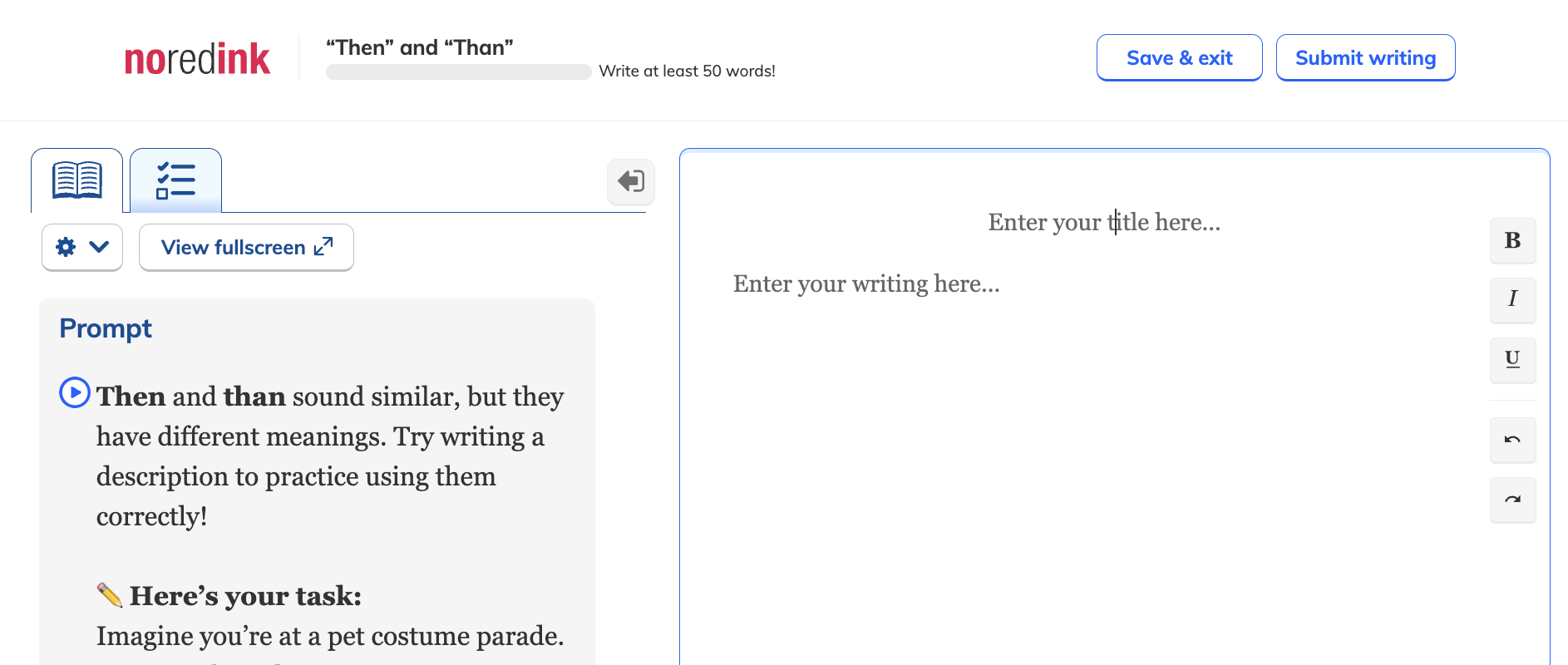 Quick Write interface for students.png