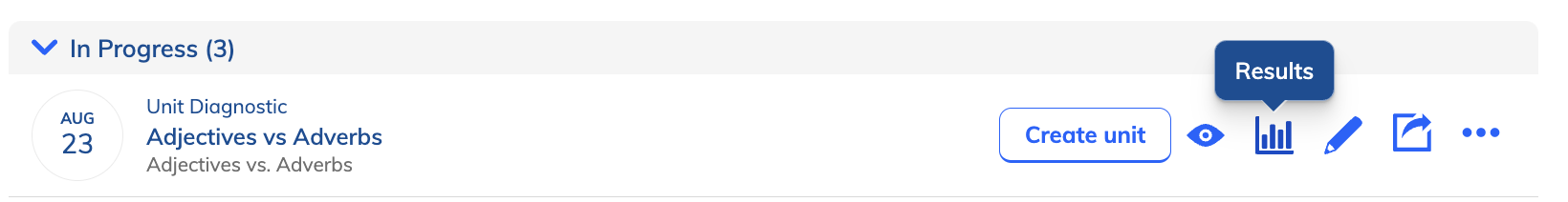 My Assignments results option.png