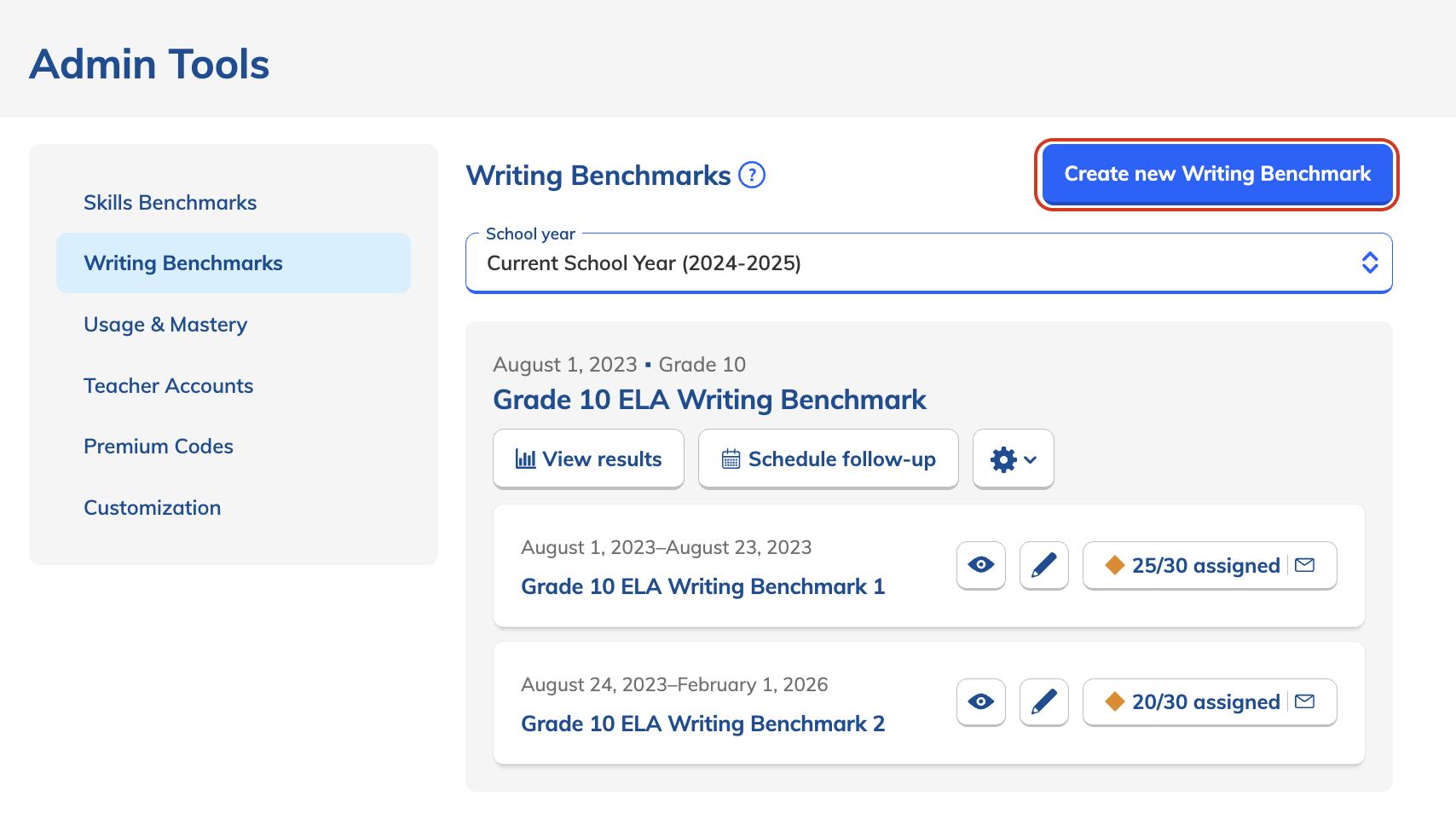 Create new Writing Benchmark highlighted.png