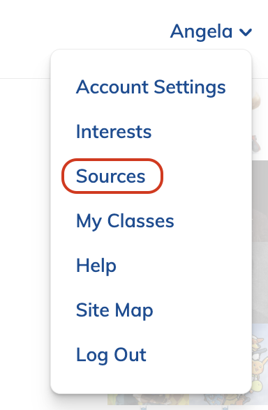 Sources highlighted in the student's drop-down menu.png