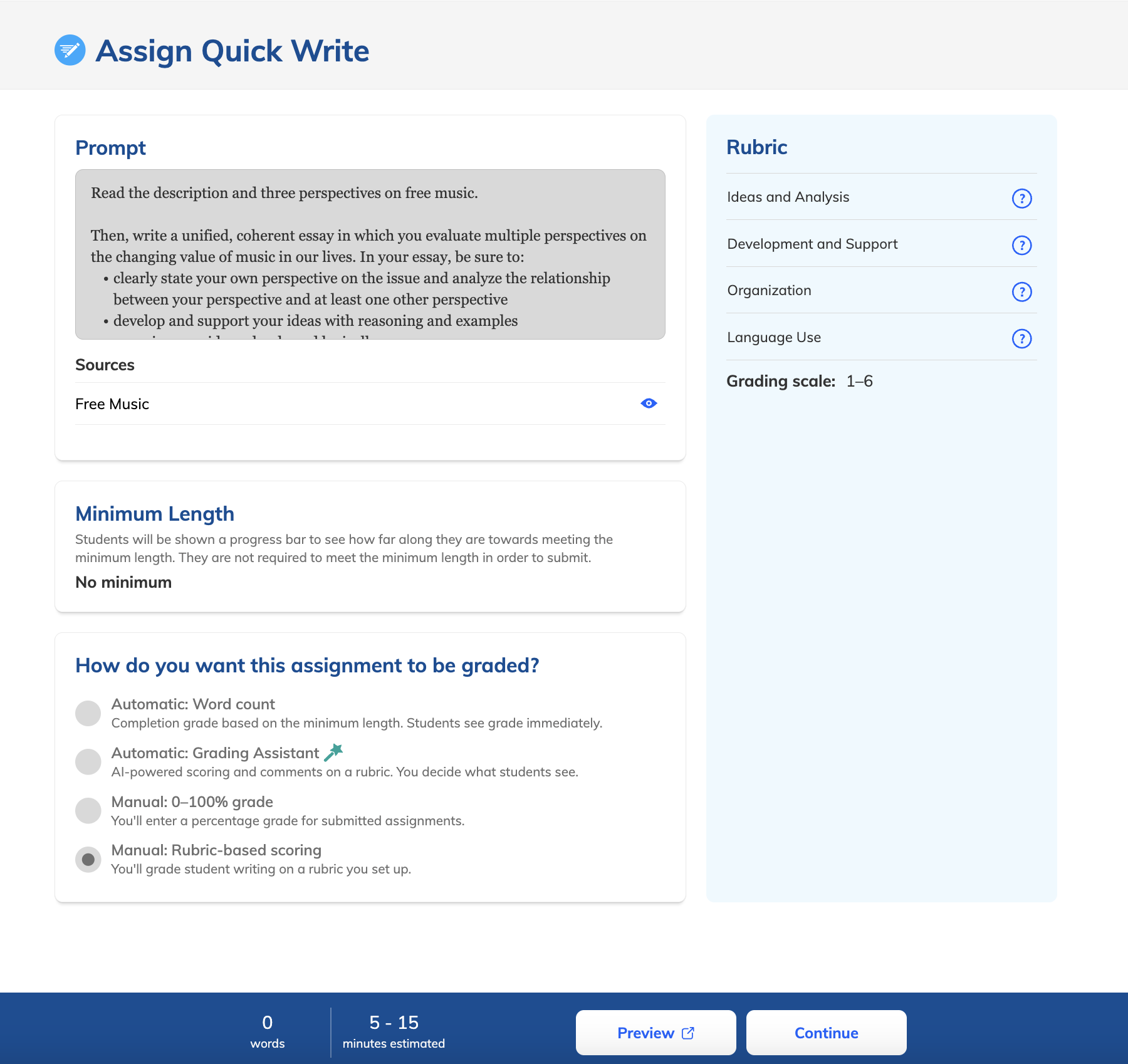 Admin assigned Quick Write details.png