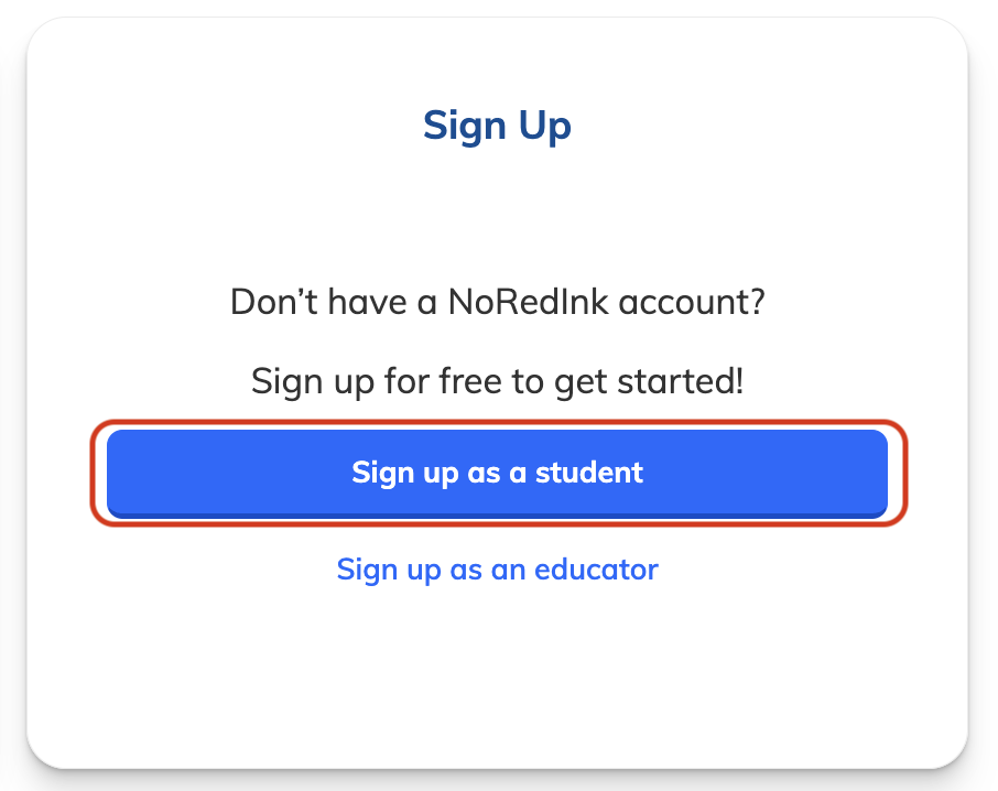 Sign up as a student selected.png