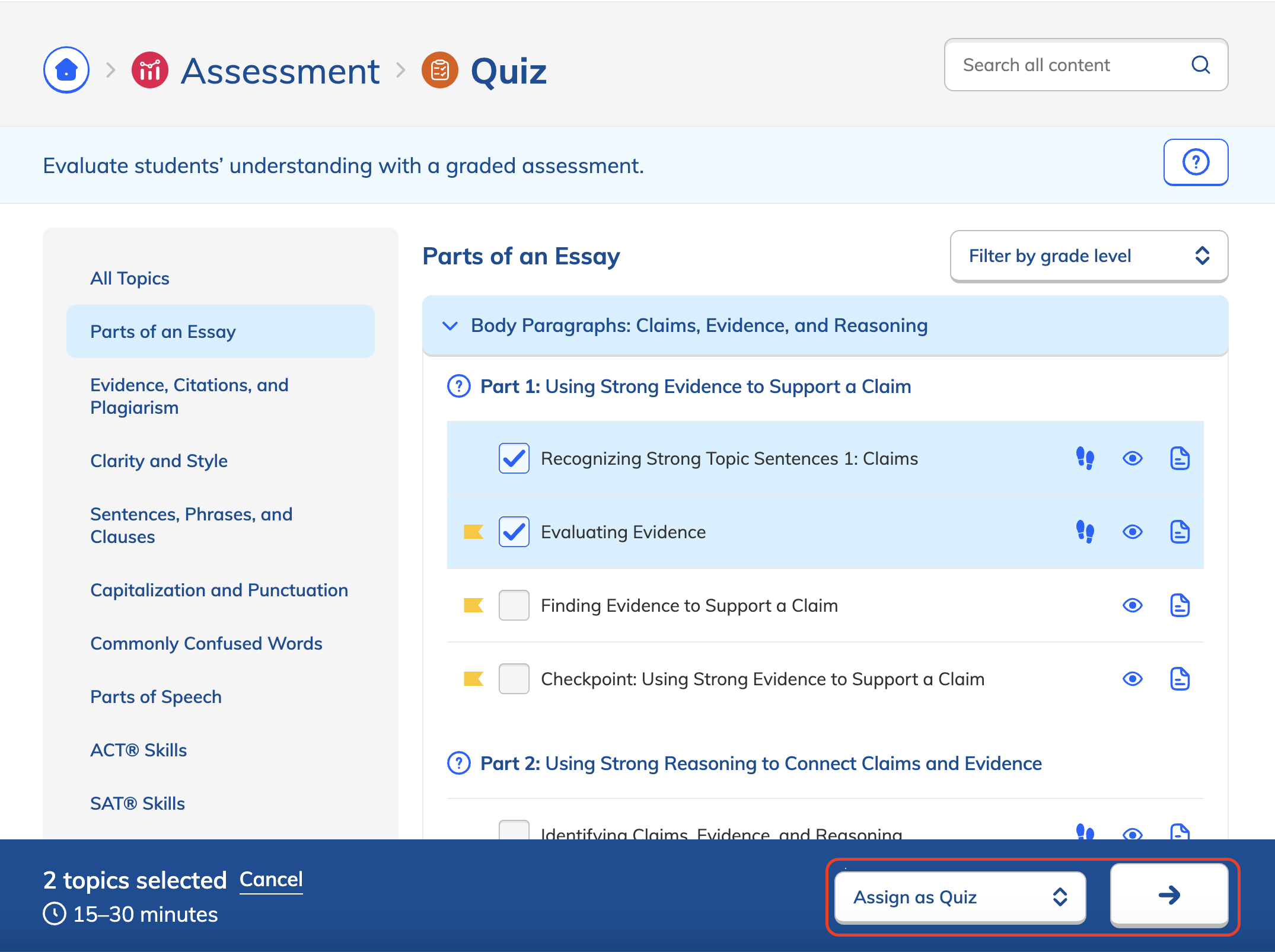 Quiz topics selected to assign.png