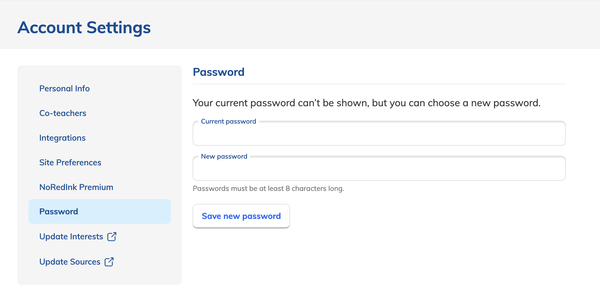 Password page of the Account Settings.png