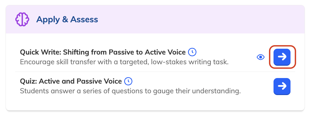 Assign Quick Write highlighted in the Apply and Assess section.png