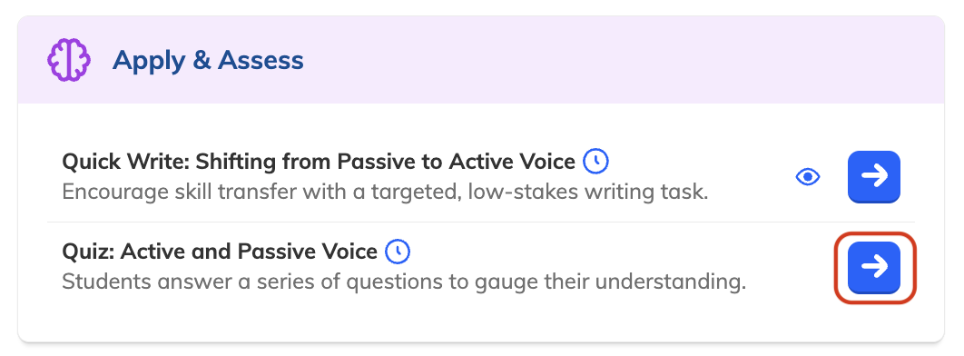 Assign Quiz button in the Apply and Assess section.png