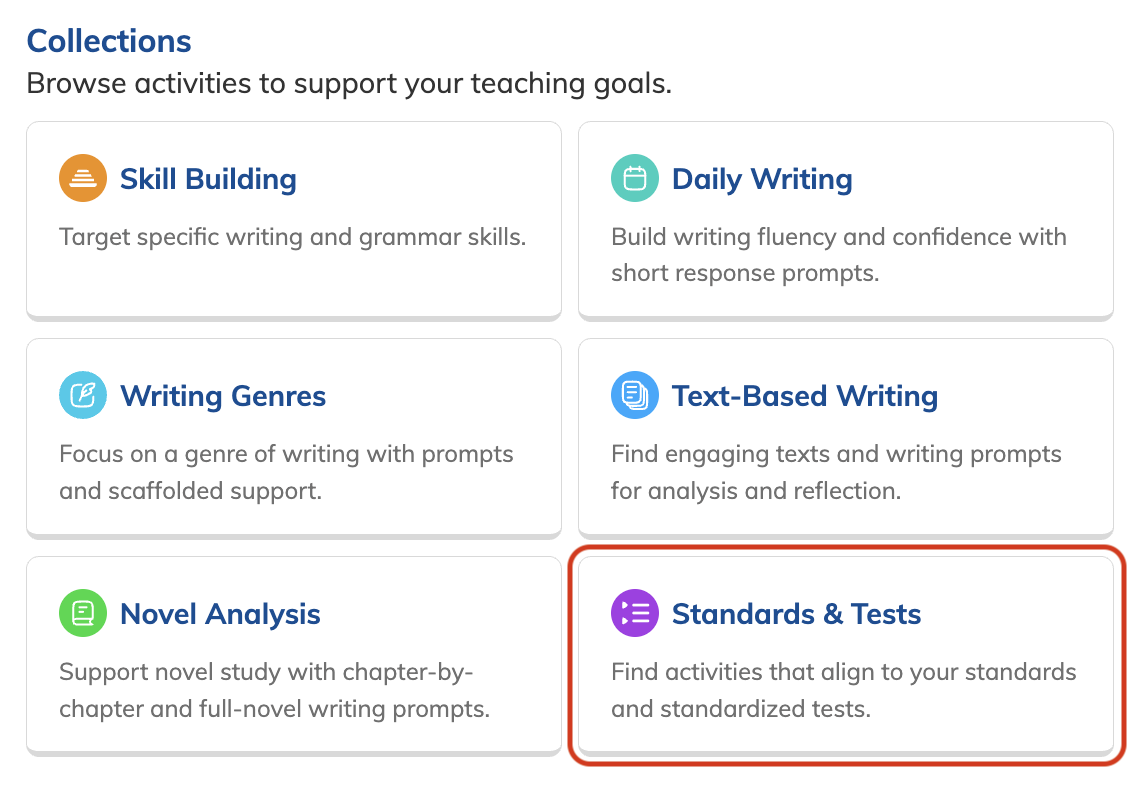 Standards and Tests section highlighted.png