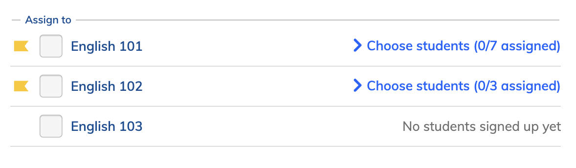 Assign to section of the assignment form.png