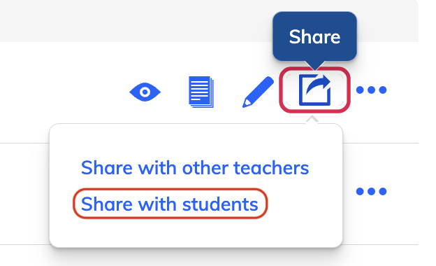 Share icon and share with students selected.png
