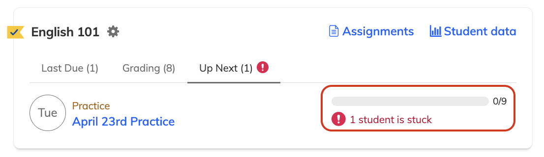 1 student is stuck notification on the teacher dashboard.png