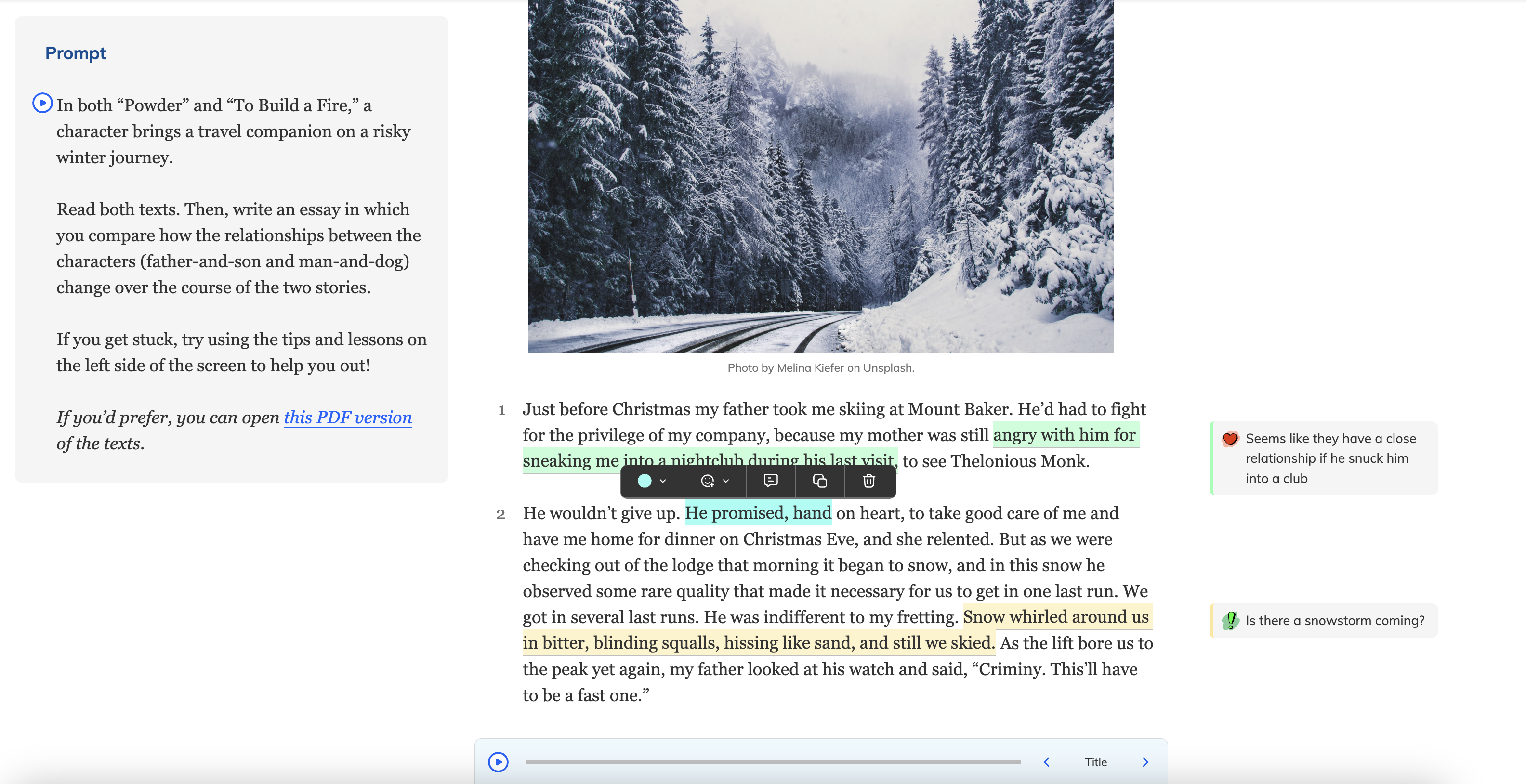 Highlighted text in a source.png