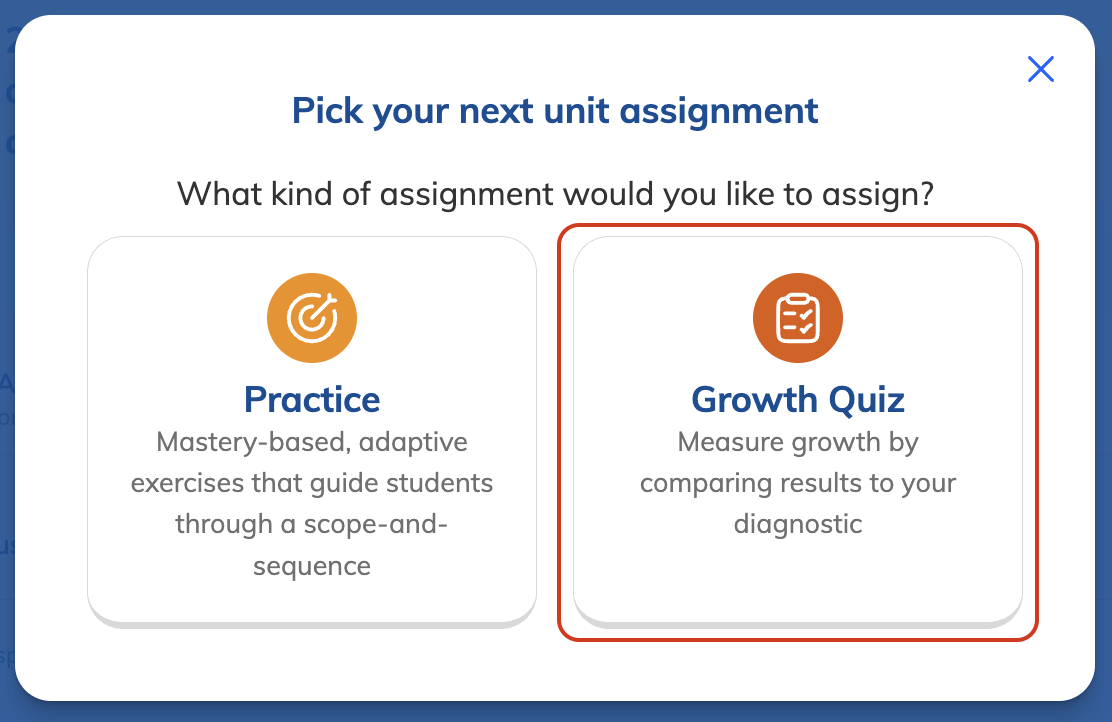 Select Growth Quiz to continue a unit.png