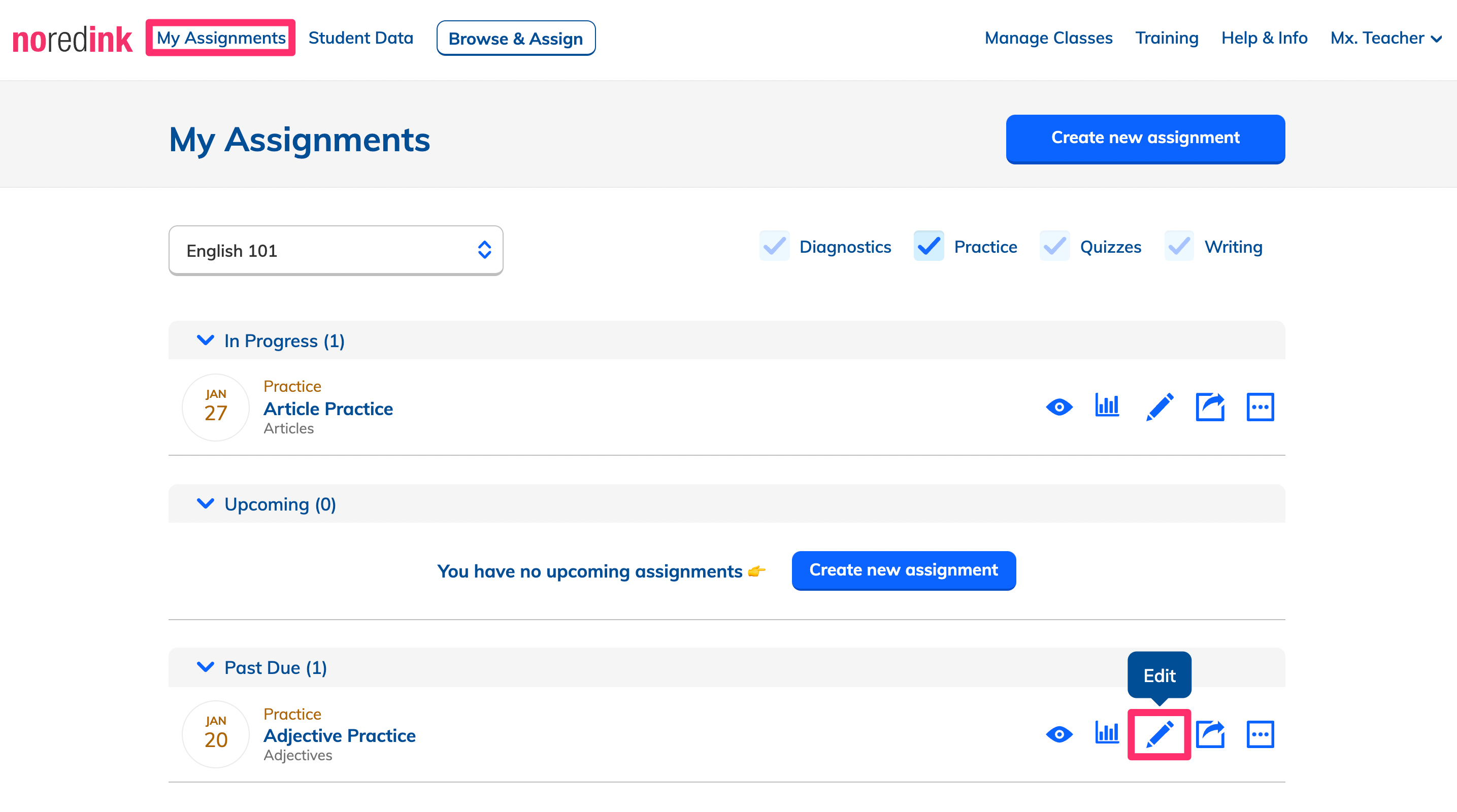 how to unsubmit a noredink assignment